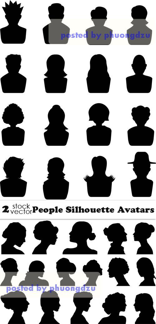 Vectors - People Silhouette Avatars