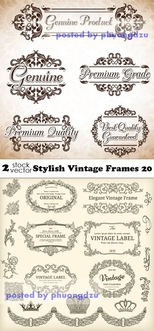 Vectors - Stylish Vintage Frames 20