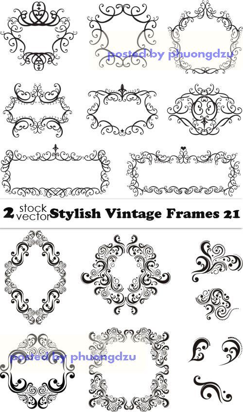 Vectors - Stylish Vintage Frames 21