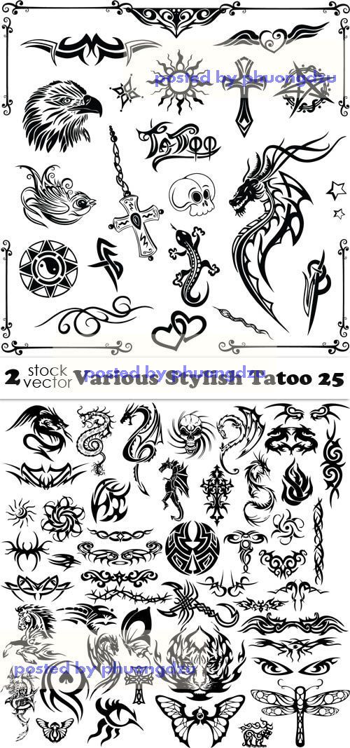 Vectors - Various Stylish Tatoo 25