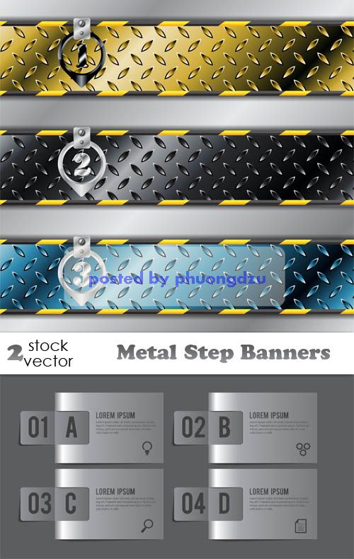 Vectors - Metal Step Banners