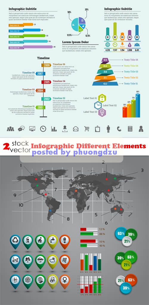 Vectors - Infographic Different Elements