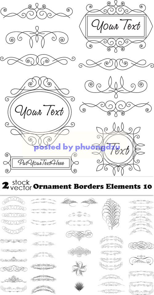 Vectors - Ornament Borders Elements 10