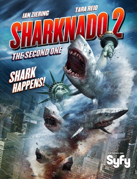 Акулий торнадо 2 / Sharknado 2: The Second One (Энтони Ферранте) [2014 г., ужасы, фантастика, триллер, HDTVRip] MVO + Original
