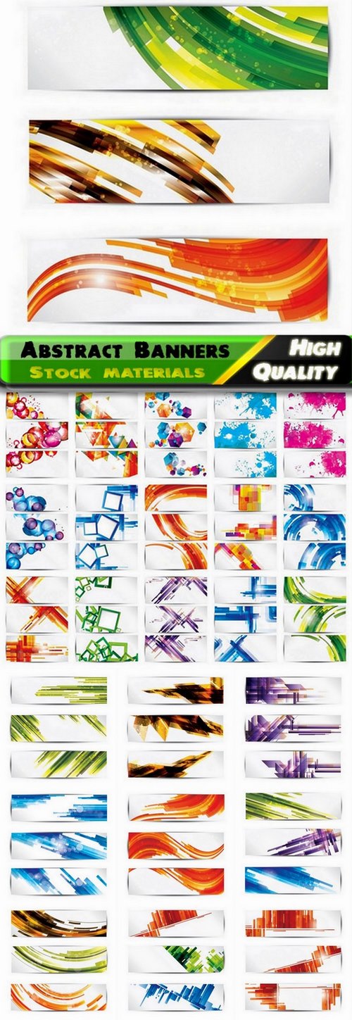 Abstract Banners in vector set from stock #6 - 25 Eps