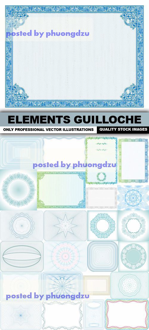Elements Guilloche Vector colection part 3