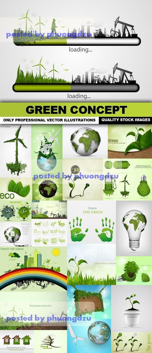 Green Concept Vector colection  3