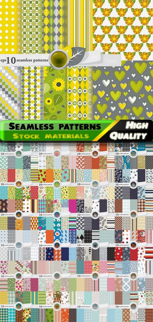 Abstract  Seamless patterns in vector set from stock #11 - 25 Eps
