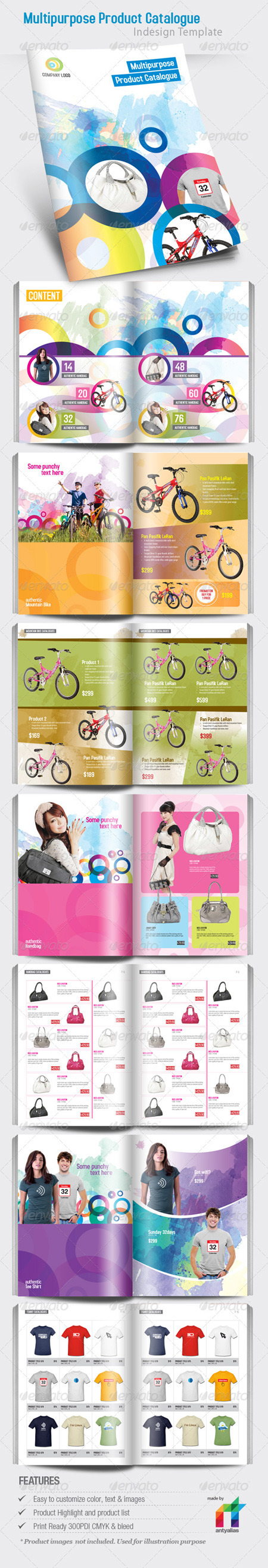 Multipurpose Product Catalogue Indesign Template 160367