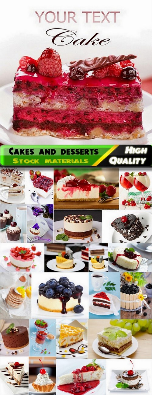 Sweet tasty cakes and desserts stock Images - 25 HQ Jpg