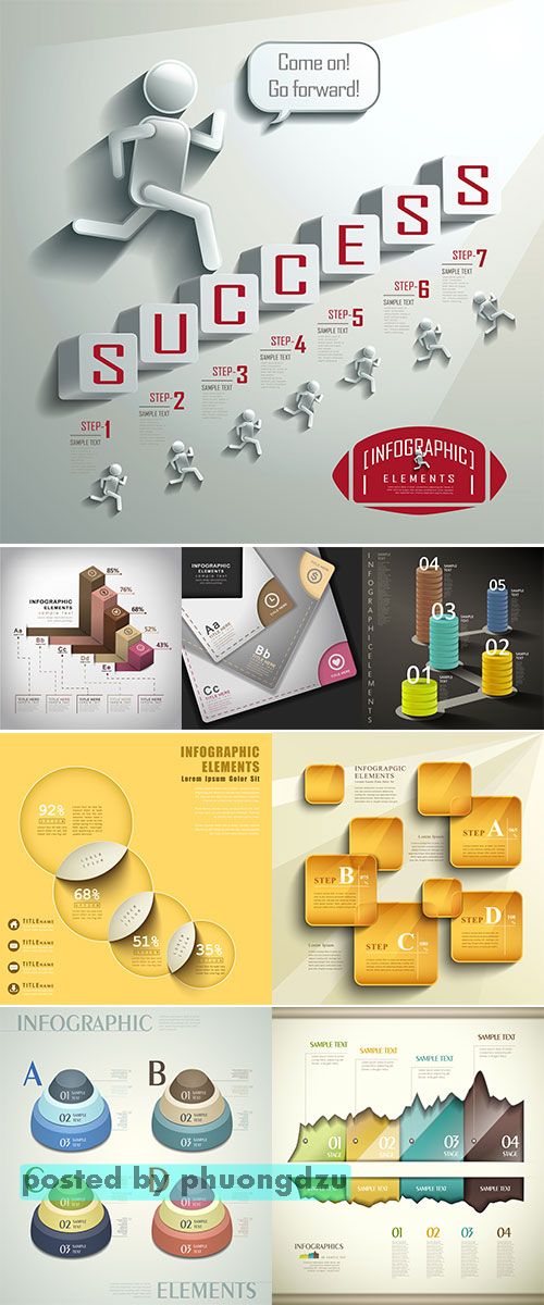 Stock: Vector abstract 3d infographics 3