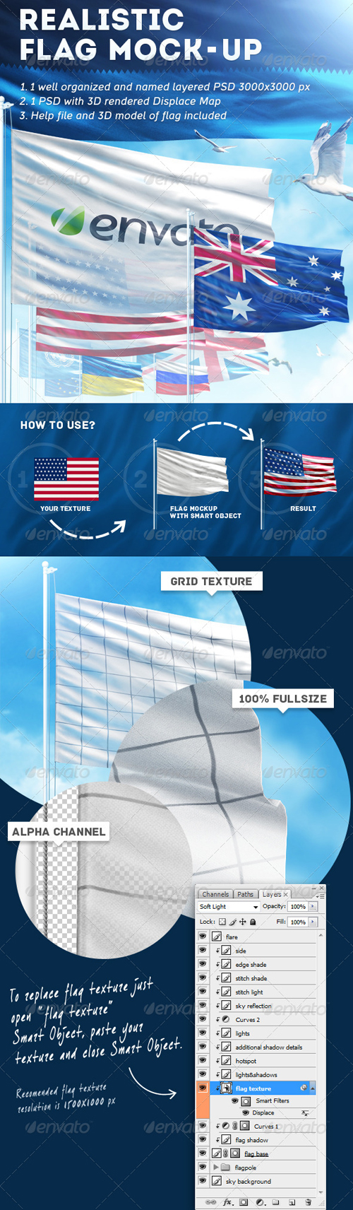 Realistic Flag Mock-Up