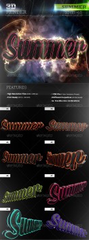 3D Summer Text