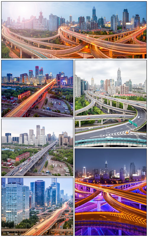 Shanghai roads - Stock Photo