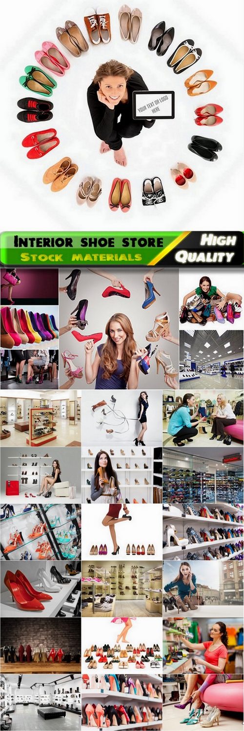 Buying shoes and interior shoe store Stock images - 25 HQ Jpg