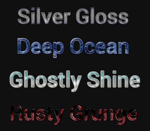 4 Various Layered Text Effect Styles