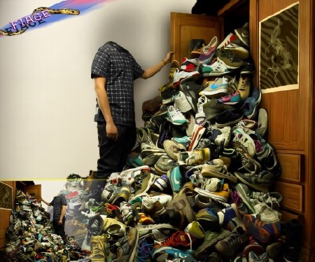 Фотошаблон для фотомонтажа - Огромная коллекция обуви