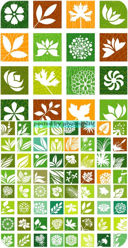 Nature, leaves vector 2