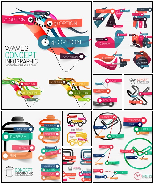 Concept Infographic collection - vector stock