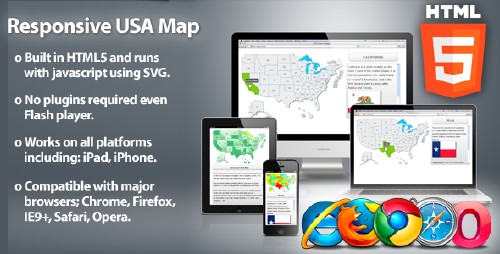 CodeCanyon - Responsive USA Map - HTML5 v1.2.1