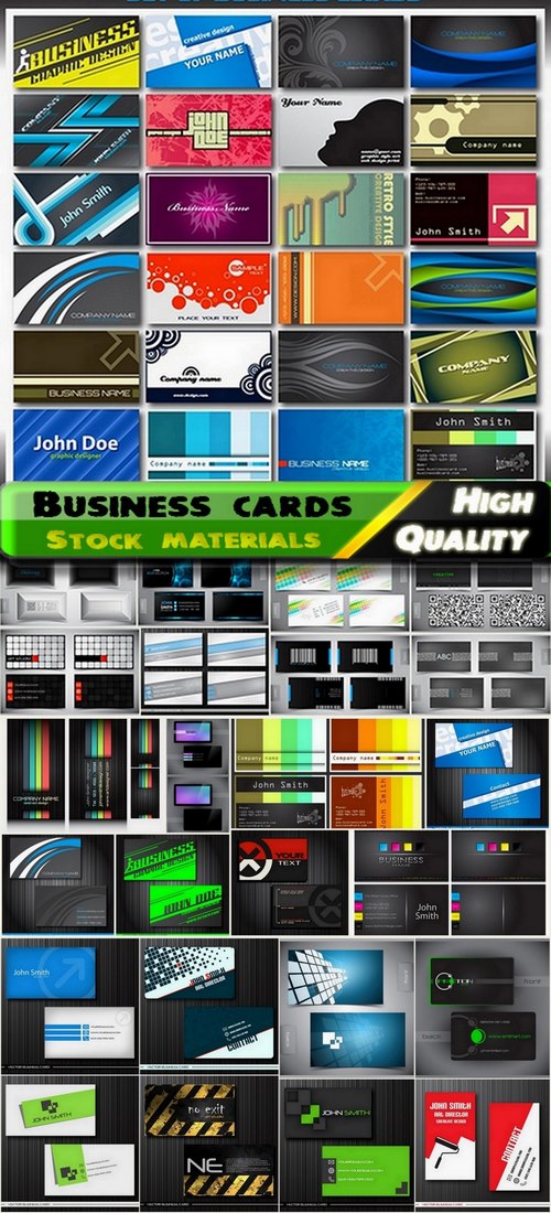 Business cards Template design set #9 - 25 Eps