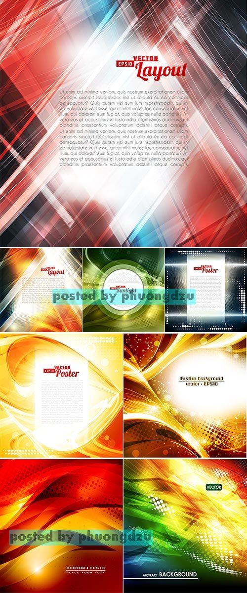 Stock: Abstract background with color line, Vector 4