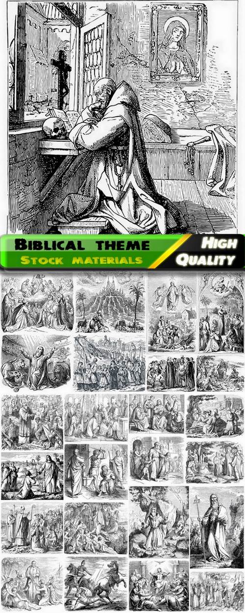 Vector illustration of a biblical theme for Bible - 25 Eps
