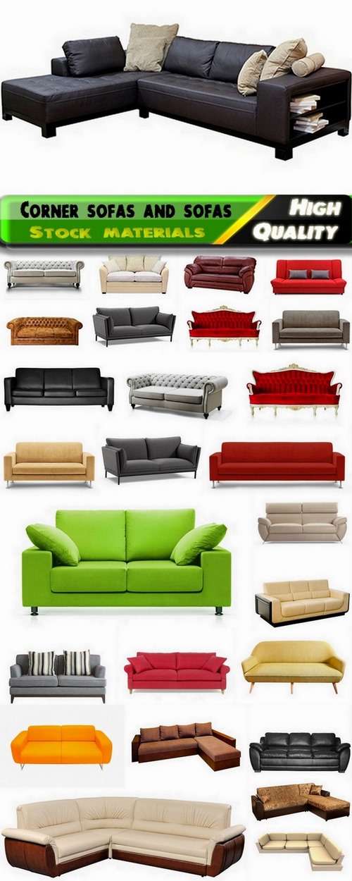 Corner sofas and sofas isolated Stock images - 25 HQ Jpg