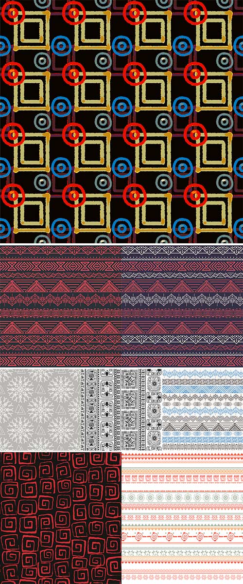 Stock Vector retro pattern, Aztec background