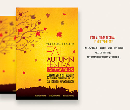 CreativeMarket - Fall Autumn Festival Flyer