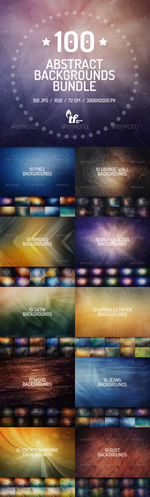 100 Abstract Backgrounds Bundle