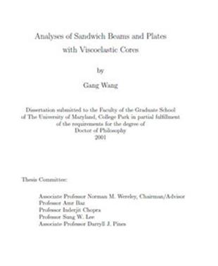 Analyses of Sandwich Beams and Plates with Viscoelastic Cores