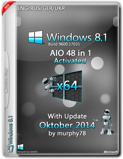 Windows 8.1 AIO 48in1 x64 With Update Oktober 2014 (ENG/RUS/GER/UKR)