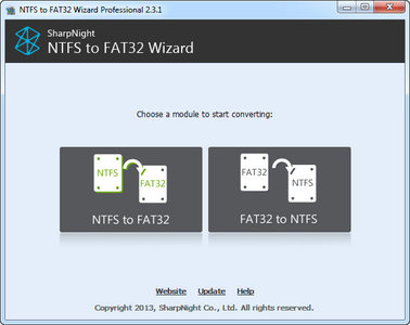 NTFS to FAT32 Wizard Pro 2.4 Portable