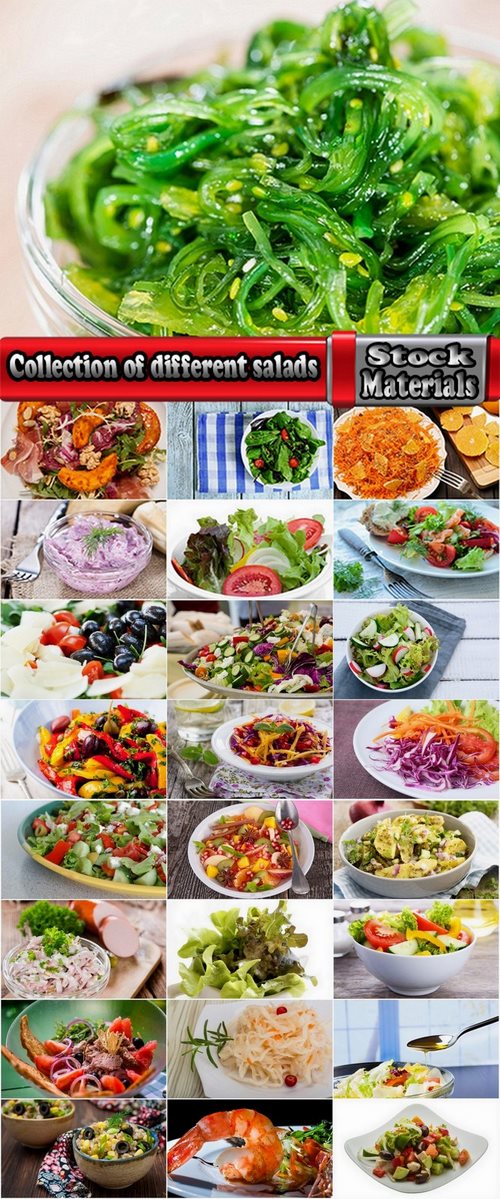 Collection of different salads 25 UHQ Jpeg
