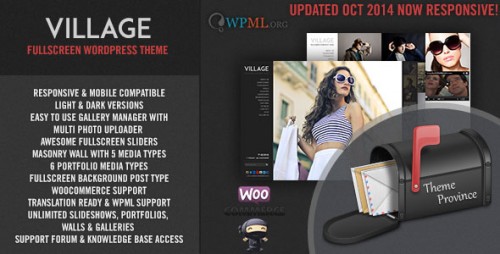 nulled Village v5.0.1 - A Responsive Fullscreen WordPress Theme  