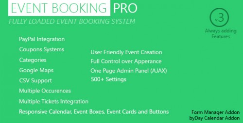Nulled Event Booking Pro v3.42 - WP Plugin [paypal or offline] picture
