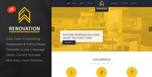 nulled Renovation - Construction Company WordPress Theme graphic