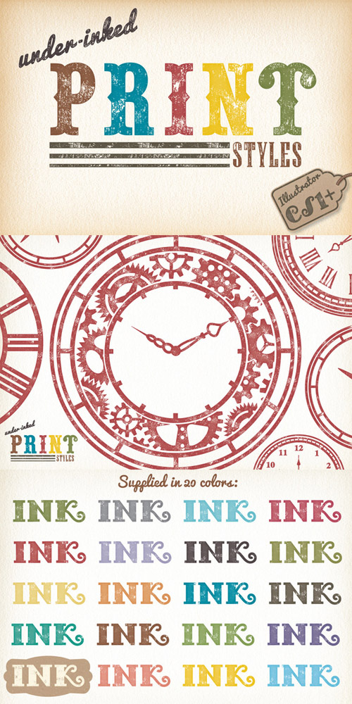 CreativeMarket - Under-inked Print Styles 64401