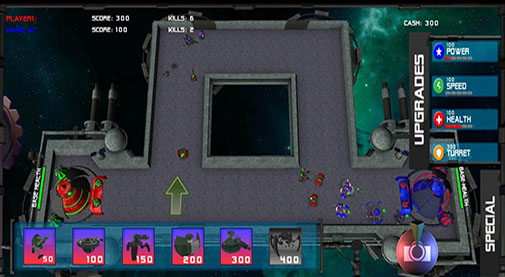 Captures d'écran de la Star game arena sur Android, une tablette.