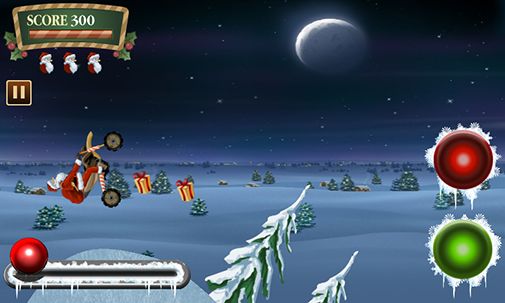 Screenshots of the game Santa rider on Android phone, tablet.