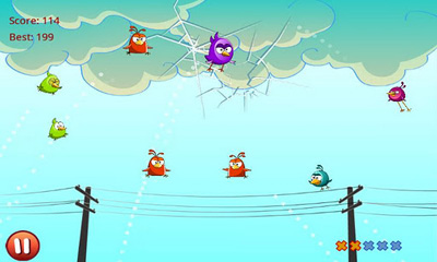Capturas de tela do jogo Cut the Birds no telefone Android, tablet.