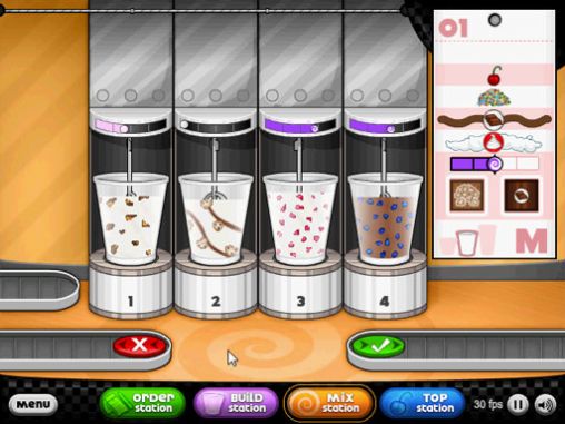 Screenshots of the game Papa's freezeria HD   , .