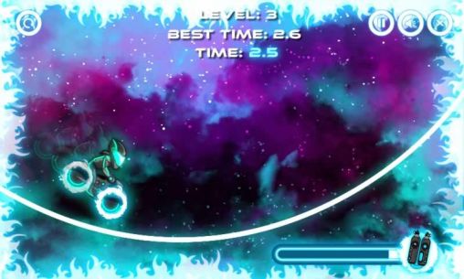 Screenshots of the game Neon motocross + on Android phone, tablet.