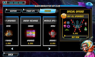 Capturas de tela do jogo, Um jogo de Tiro Espacial para o telefone Android, tablet.