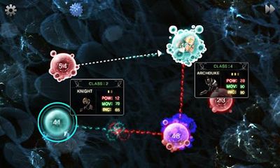 Captures d'écran du jeu de Guerre de la Reproduction du Sperme de Guerres sur Android, une tablette.