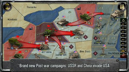 Captures d'écran de jeu de Stratégie et de tactique: URSS vs états-unis sur Android, une tablette.