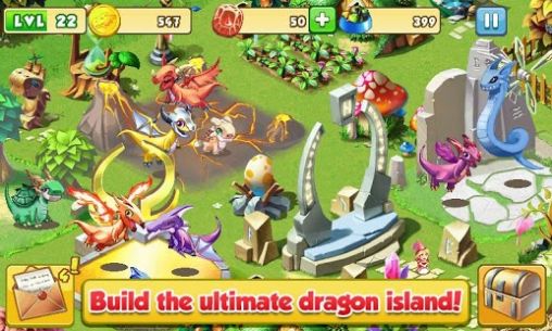 Captures d'écran du jeu Dragon mania Android, une tablette.