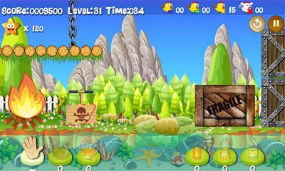 Captures d'écran de jeu Poulets Quête sur Android, une tablette.