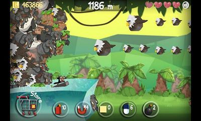 Captures d'écran du jeu de Surf le Castor sur le téléphone Android, une tablette.